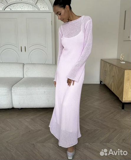 Платье вязаное женское