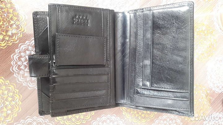 Бумажник мужской кожаный