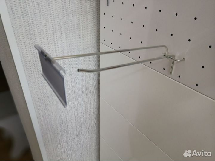 Крючок одинарный с ценникодержателем 10 см