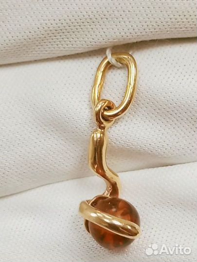 Подвеска с синтетическим камнем Золото