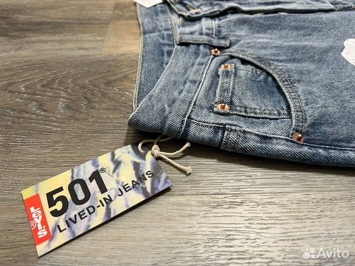 Джинсы levis denim tears