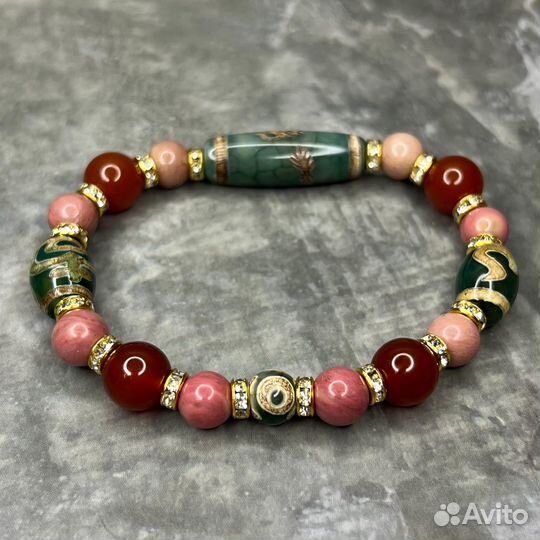 Женский браслет Дзи Дракон