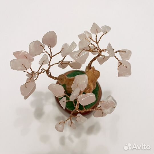 Дерево розовый кварц