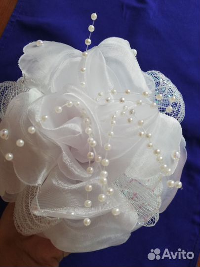 Банты для волос белые