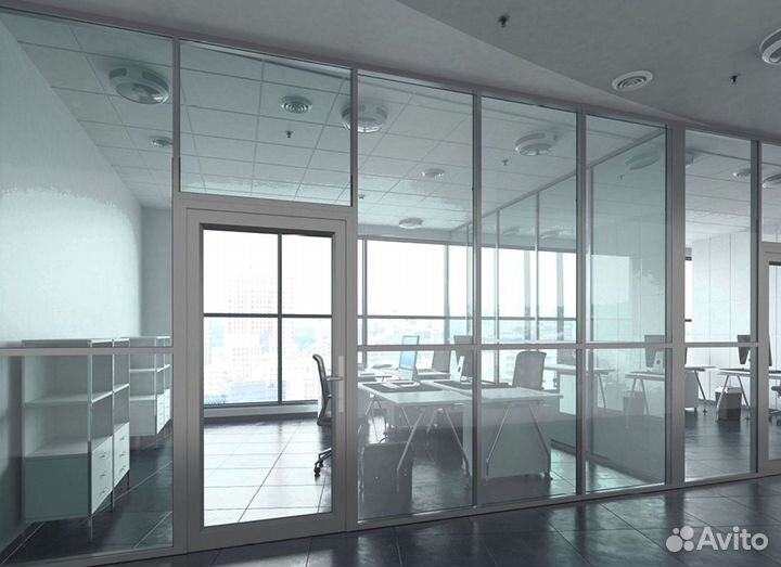 Противопожарные алюминиевые перегородки