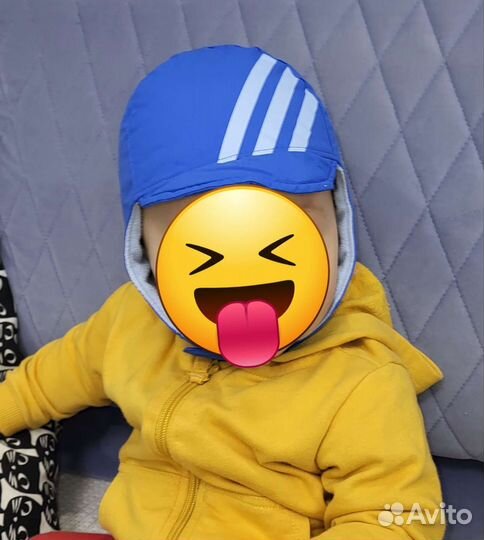 Шапка шлем Adidas 3-12 мес новая