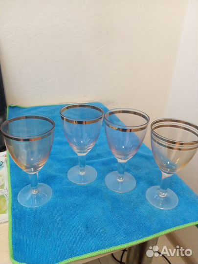 Фужеры цветное стекло СССР