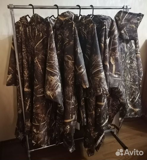 Пончо дождевик военный плащ