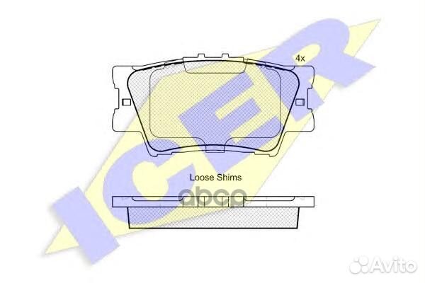 181761 колодки дисковые задние Toyota RAV4 2.0