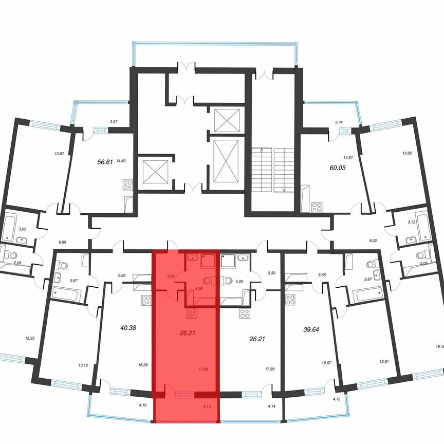 Квартира-студия, 29,1 м², 18/22 эт.