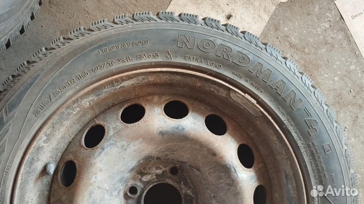 215/55 R16 Nordman Nordman 4 Зима Штампованные R16 pсd:4x108 ет:32 DIA:65.1