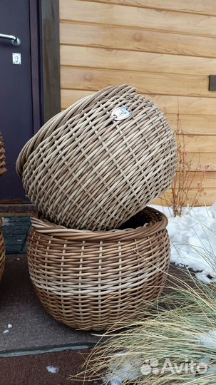 Кашпо из ротанга