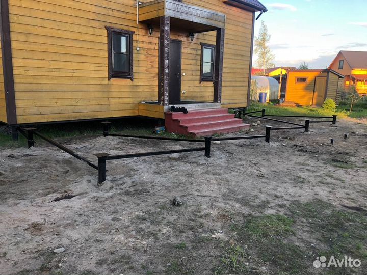 Винтовые сваи 108 с монтажом, свайный фундамент