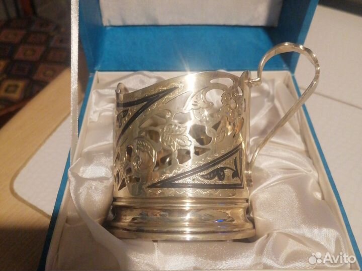 Подстаканник серебро 875