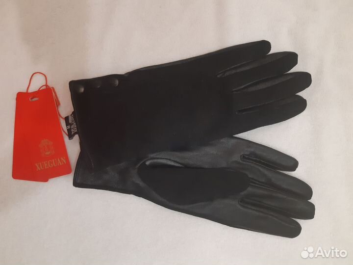Перчатки женские кожаные новые 8 размер