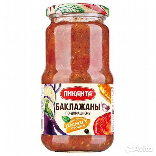 Консерва Баклажаны Пиканта по-домашнему 520г