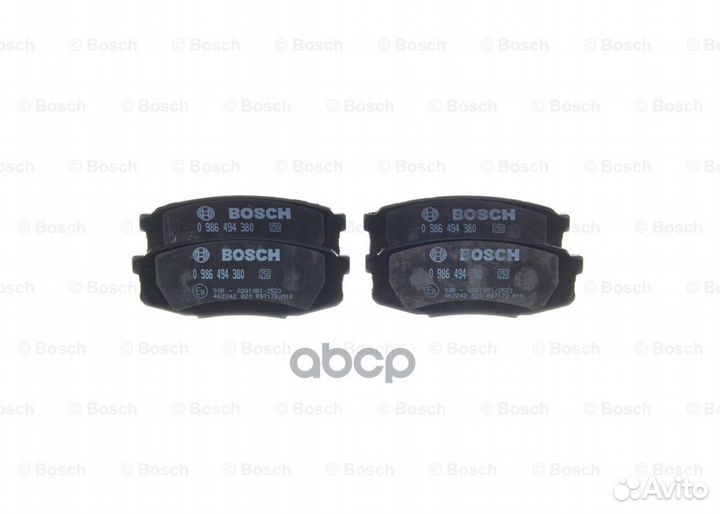 Колодки тормозные дисковые зад 0986494380 B