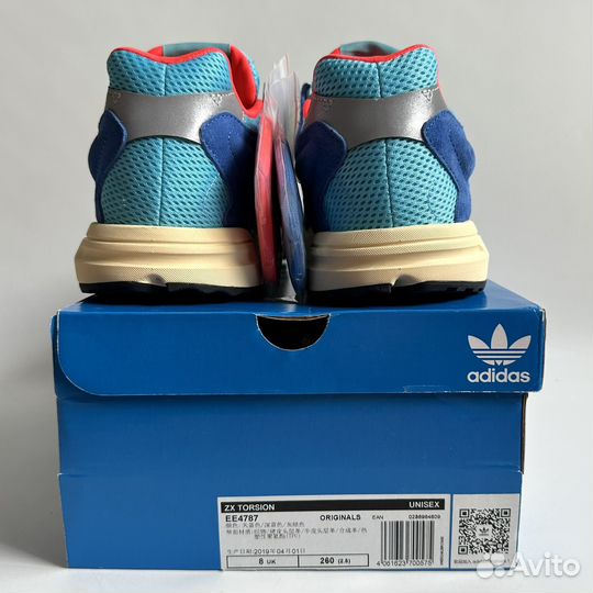 Adidas ZX Torsion Bright Cyan 2019 EE4787 blue