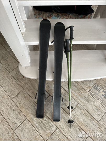 Горные лыжи детские Salomon шлем Cebe палки Volkl