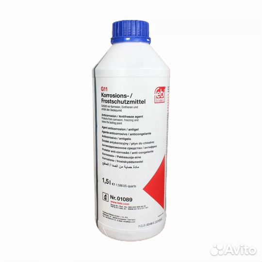 Антифриз Febi 01089 G11 синий 1.5 литра