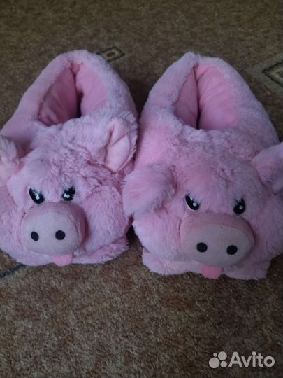 Мягкие тапки-свинки