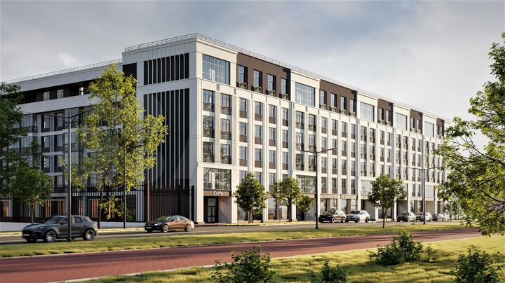 2-к. квартира, 96,4 м², 4/6 эт.