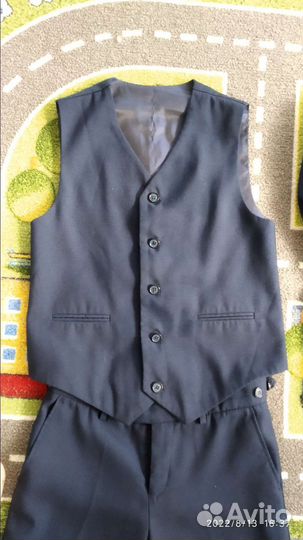 Школьный костюм для мальчика 134 синий