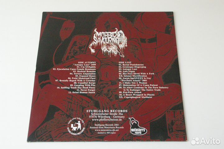 Пластинка Morbid Savouring Autopsy Lust 1 press