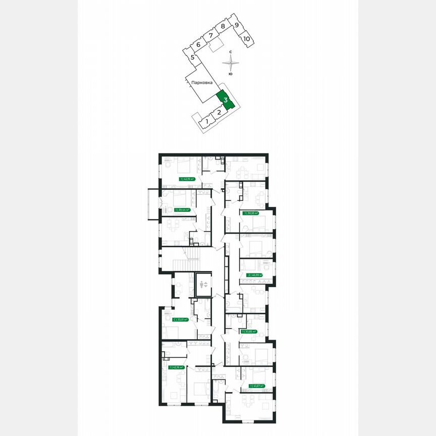 Квартира-студия, 33 м², 2/8 эт.