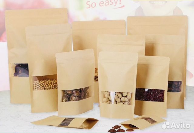 Крафт пакет с окном