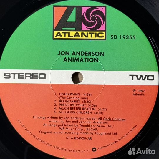 Jon Anderson – Animation (США 1982г.)