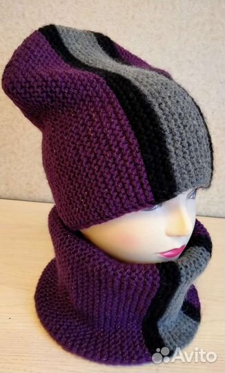 Комплект шапка и снуд