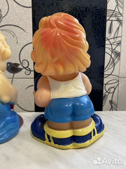 Игрушки СССР резиновая мальчик столяр теннисит худ