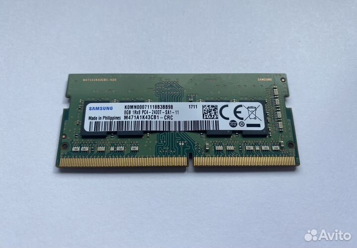 Оперативная память So-dimm 8 Гб DDR4 2400 мгц