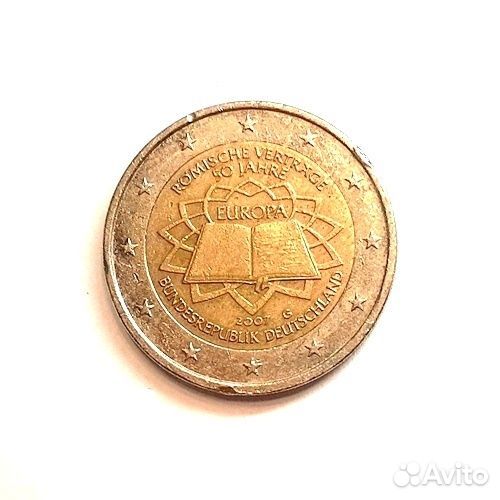 Памятная монета. Германия, 2007 г. Биметаллическая
