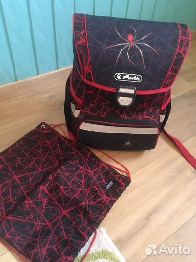 Школьный рюкзак/ранец и мешок для обуви с пауком