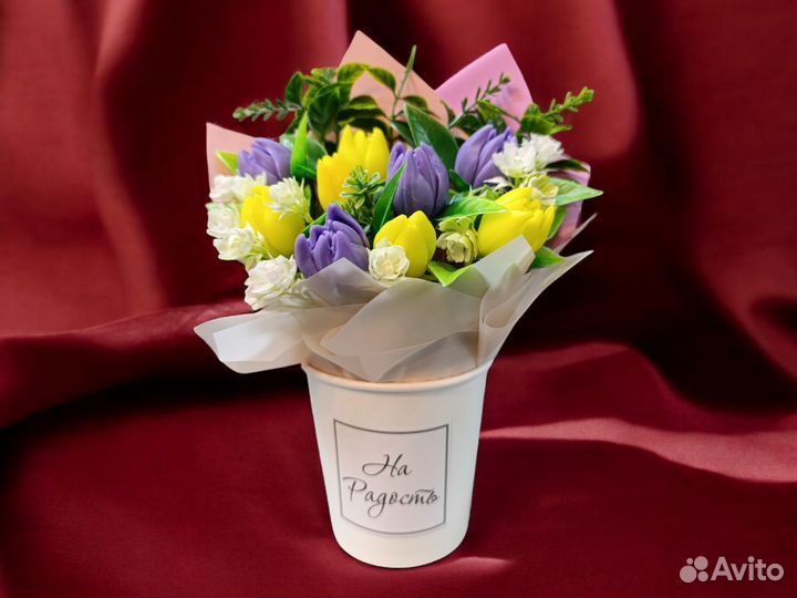 Тюльпаны мыло ручной работы, 8 марта