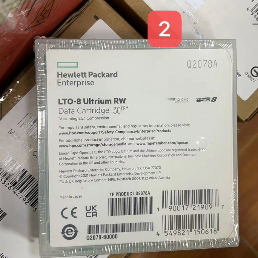 [LTO-8] Картридж Hpe 30tb Lto-8 Rw Q2078a