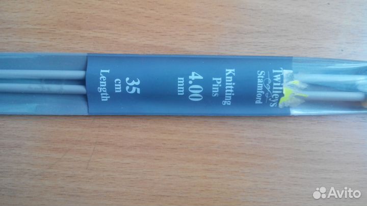 Спицы для вязания 4 мм 35 см 2 штуки