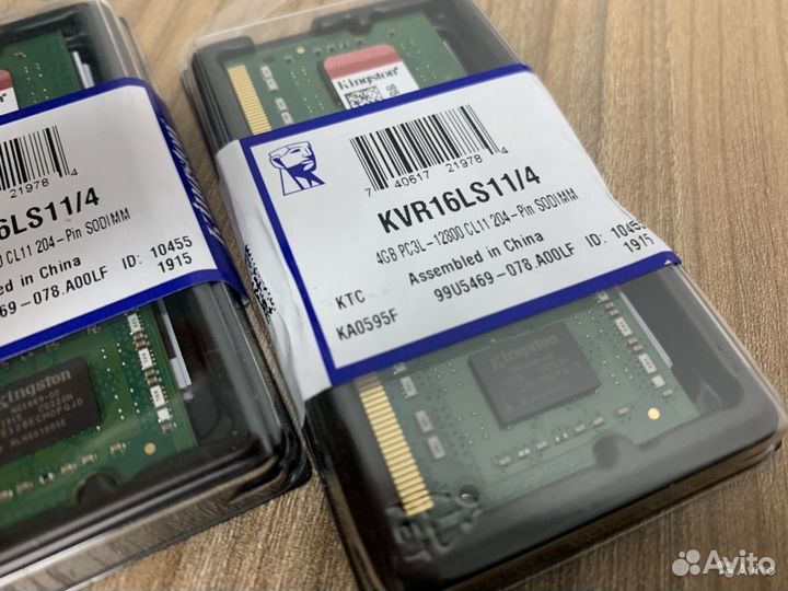 4 гб Новый модуль для ноутбука DDR3L KVR16LS11/4