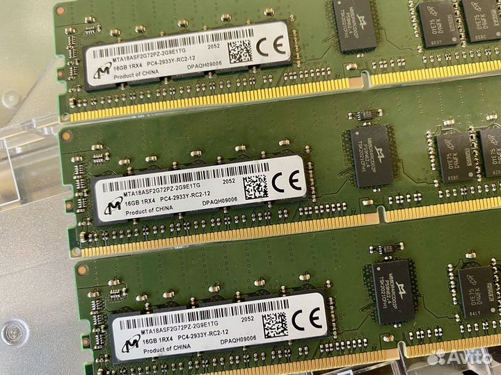 Серверная память micron DDR4 16gb 2933mhz ECC REG