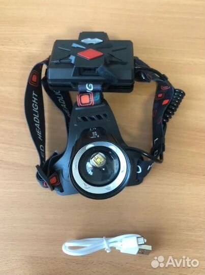 Фонарь налобный аккумуляторный (FA-T113-TG)