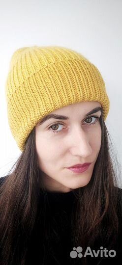 Шапка бини меринос и кашемир