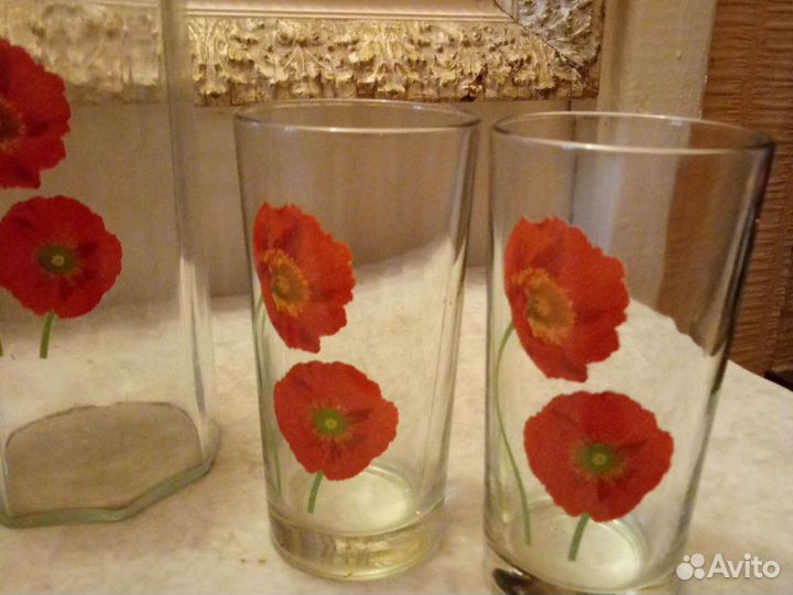 Набор посуды кувшин и стаканы