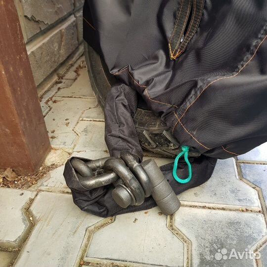 Цепь от угона мотоцикла с замком. 16 мм. 1 метр