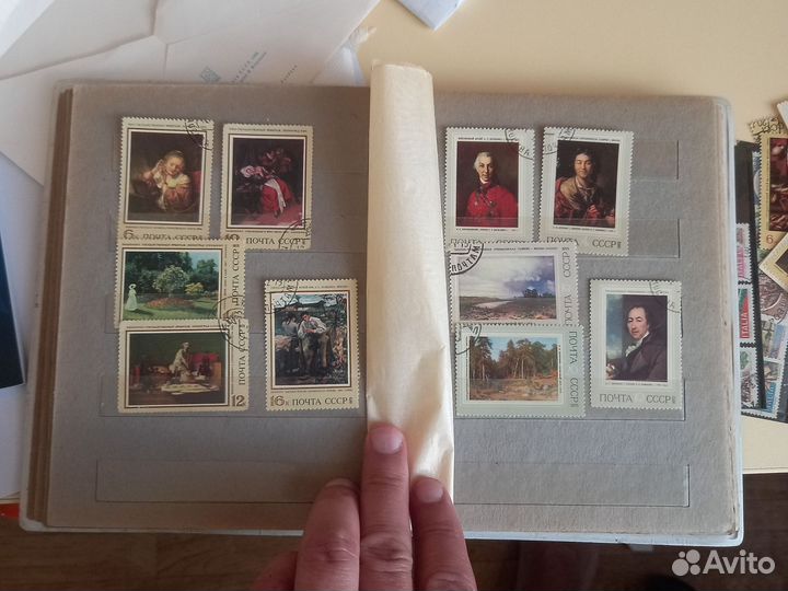 Марки в альбоме