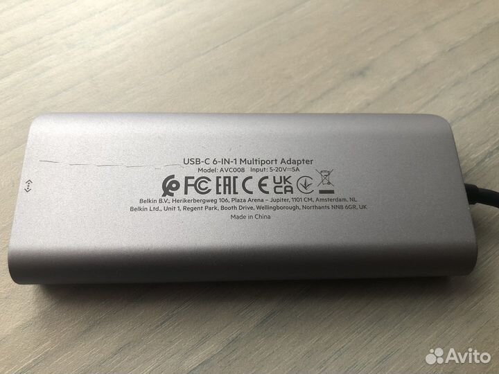 Док-станция Belkin USB-C 6-in-1 (AVC008)