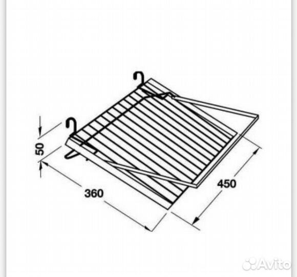 Держатель для книг на рейлинг хромированная сталь