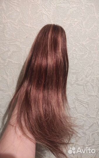 Хвост из натуральных волос на крабе