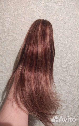 Хвост из натуральных волос на крабе